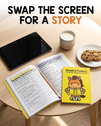 Hatwoo Reading Fluency Comprehension Strips — English Practice Workbook for Early Readers